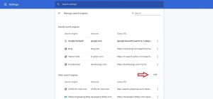 Chrome setting to add website shortcut