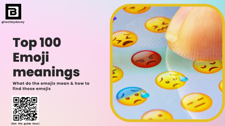 Shubham Davey from techbydavey shares top 100 emoji meaning