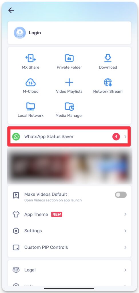 An image on techbydavey.com showing to tap on "Whatsapp statuses saver" to save viewed WhatsApp statuses