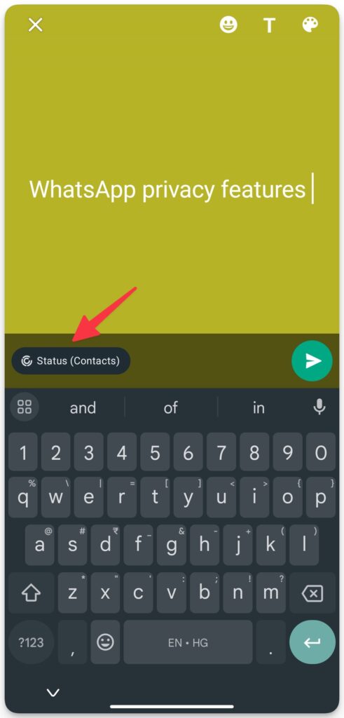An image on techbydavey.com showing how to access privacy settings for WhatsApp Statuses